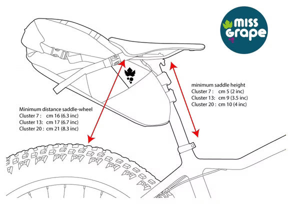 Sacoche de Selle Miss Grape Cluster 7 WP Noir